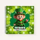 Carnet 3D Leprechaun St. Patrick's Day Personnalisé Enfan (Devant)