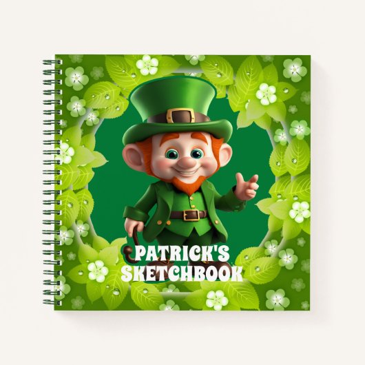 Carnet 3D Leprechaun St. Patrick's Day Personnalisé Enfan (Devant)