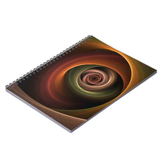 Carnet 3D Spirale Abstraite couleurs chaudes Art fractal  (Côté gauche)