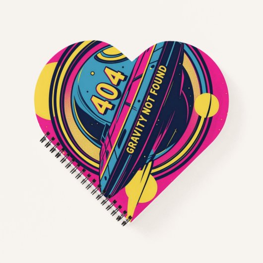 Carnet 404 Gravité introuvable - Art Spop Rétro (Devant)