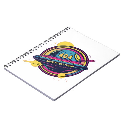 Carnet 404 Gravité introuvable - Art Spop Rétro (Côté gauche)