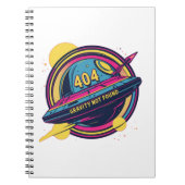 Carnet 404 Gravité introuvable - Art Spop Rétro (Devant)