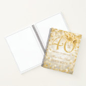 Carnet 40e anniversaire Guestbook Gold Glam Lights (Intérieur)