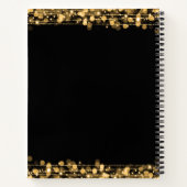 Carnet 40e anniversaire Guestbook Party Sparkles Gold (Dos)