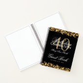 Carnet 40e anniversaire Guestbook Party Sparkles Gold (Intérieur)