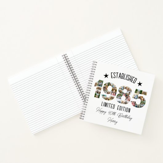 Carnet 40e anniversaire Photo Collage créé 1985 (Intérieur)