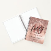 Carnet 40e Anniversaire Rose Parties scintillant Or & Foi (Intérieur)