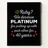 Carnet 40ème anniversaire du Mariage I - Ruby Funny Coupl (Dos)