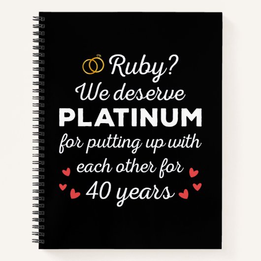 Carnet 40ème anniversaire du Mariage I - Ruby Funny Coupl (Devant)