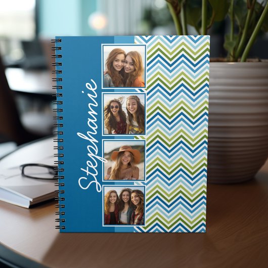 Carnet 4 Collage photo Chevron coloré