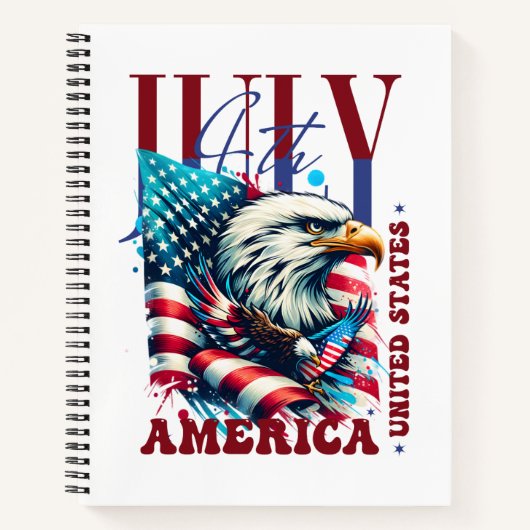 Carnet 4 juillet American Eagle Sublimation-61904 (Devant)