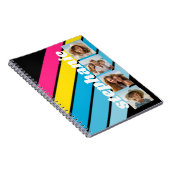 Carnet 4 Photo motif rayure rétro nom de script cmyk (Côté Droit)