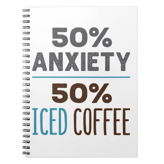 Carnet 50% Anxiété 50% Café Glacé (Devant)