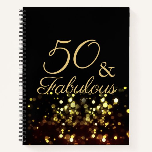 Carnet 50 et Fabulous Black and Gold Birthday (Devant)