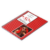 Carnet 50 et nom fabuleux Photo Rouge 50e anniversaire W (Côté gauche)