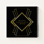 Carnet 50e anniversaire Art Déco Gold Black Great Gatsby (Dos)