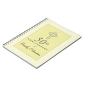 Carnet 50e anniversaire du prêtre avec croix bossée (Côté gauche)