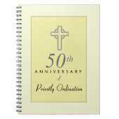 Carnet 50e anniversaire du prêtre avec croix bossée (Devant)