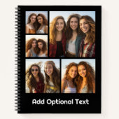 Carnet 5 Collage photo Texte facultatif — PEUT Modifier l (Devant)