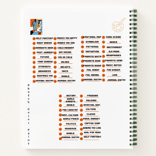 Carnet 60 Day Art Challenge Abstract Cubism Sketchbook (Dos)
