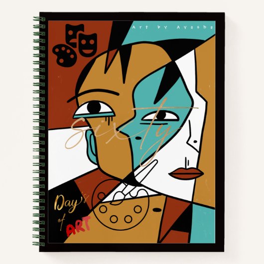 Carnet 60 Day Art Challenge Abstract Cubism Sketchbook (Devant)