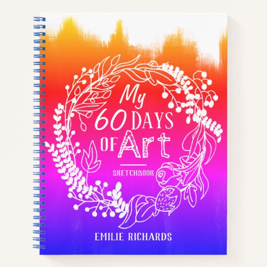 Carnet 60 Days of Art Challenge Rainbow Sketchbook (Devant)