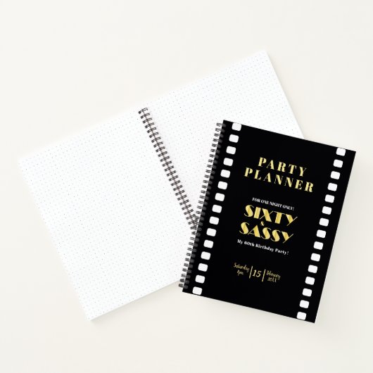 Carnet 60 & Sassy Black Gold Party Planner Roaring 20's (Intérieur)