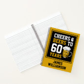 Carnet 60e anniversaire Cheers & Bières à 60 ans (Intérieur)