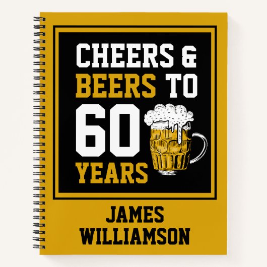 Carnet 60e anniversaire Cheers & Bières à 60 ans (Devant)