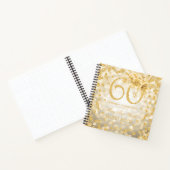 Carnet 60e anniversaire Guestbook Gold Glam Lights (Intérieur)