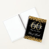 Carnet 60e anniversaire Guestbook Party Sparkles Gold (Intérieur)