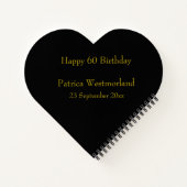 Carnet 60e fête d'anniversaire Fête de Noir Invité (Dos)