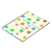 Carnet 60s fleurs super psychédéliques Mousepad (Côté gauche)