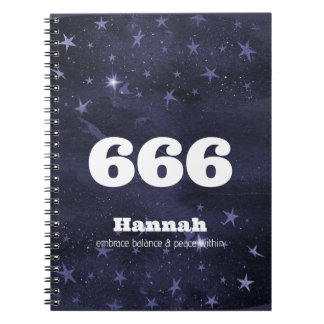 Carnet 666 Nombre d'anges Étoiles auto-alignement supérie