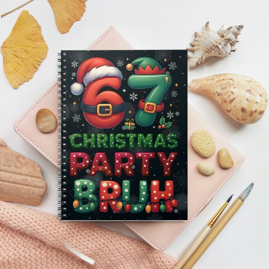 Carnet 67 Meme Six Seven Bruh Drôle Noël 6 7