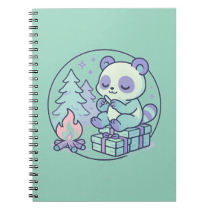 Carnet 6,5 po x 8,75 po Panda mignonne Pastel par le feu