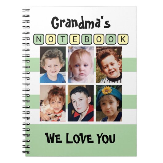 Carnet 6 photo love you green grandma's (Devant)