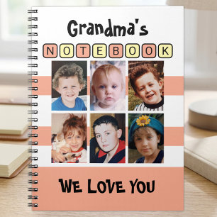 Carnet 6 photos amour à grand-mère pêche