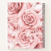 Carnet 70e anniversaire Guestbook Party Floral Rose Gold (Dos)