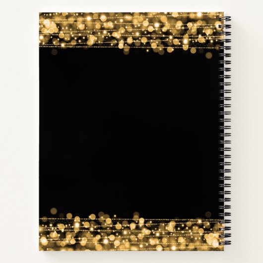 Carnet 70e anniversaire Guestbook Party Sparkles Gold (Dos)