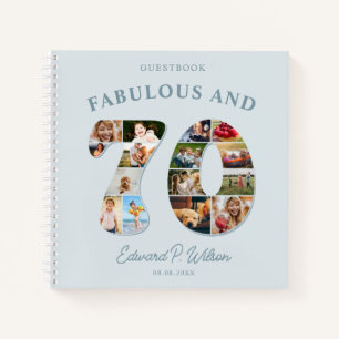 Carnet 70e anniversaire Photo Collage Milestone Guestbook
