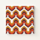 Carnet 70s Bold Retro Modern Motif in Orange & Brown (Dos)