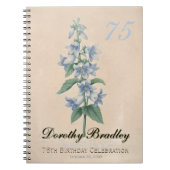 Carnet 75e Anniversaire Botanical Custom Guest Book (Devant)