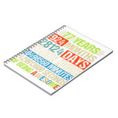 Carnet 77e anniversaire Cadeaux drôle Compte à rebours 77 (Côté gauche)