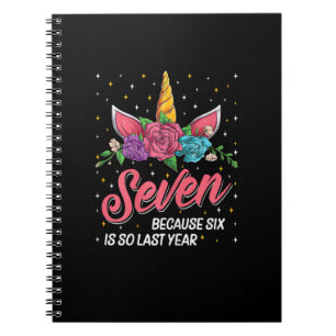 Carnet 7 Anniversaire Cadeaux Fille Face Unicorne 7e B