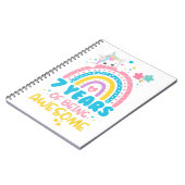 Carnet 7 Ans d'être magnifique Rainbow 7e Anniversaire Un (Côté gauche)