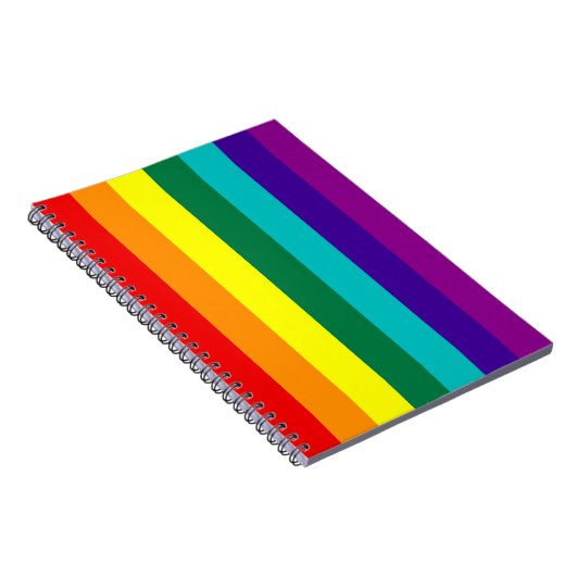 Carnet 7 Stripes Rainbow Gay Pride Flag Notebook (Côté Droit)