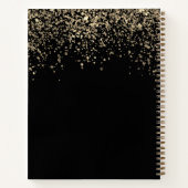 Carnet 80e anniversaire Black Gold Parties scintillant li (Dos)