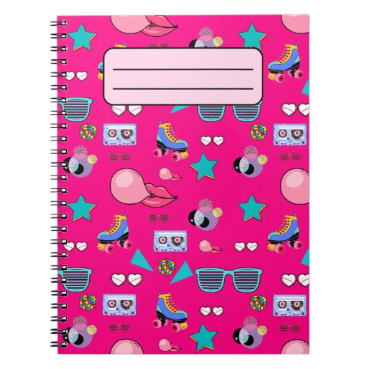 Carnet 80s Costume Vibrant pink Retro culture pop (Devant)