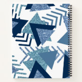 Carnet 80s Luxe Abstrait | Turquoise et bleu marine (Dos)